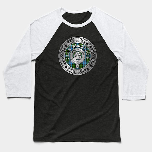 Clan MacKenzie Crest & Tartan Knot Baseball T-Shirt by Taylor'd Designs